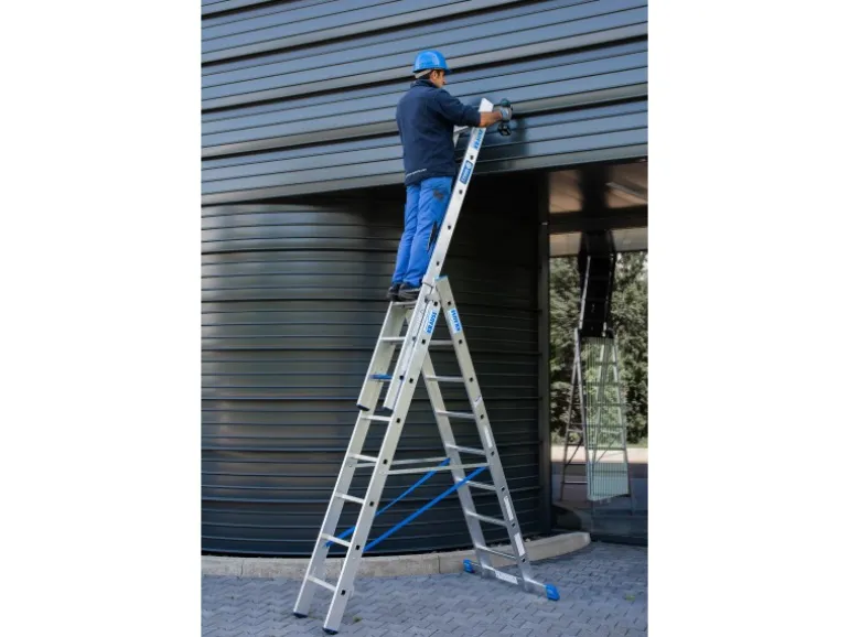 Krause Vielzweckleiter Stabilo +S 3 x 8 Sprossen/Stufen 490 x 97 x 183 cm