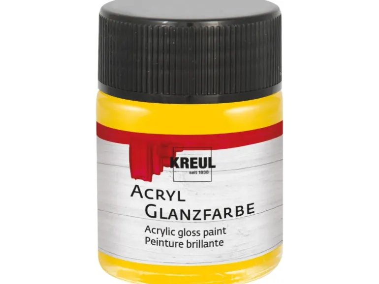 Kreul Acryl Farbe Glänzend Sonnengelb 50 ml
