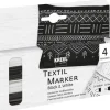 Kreul Textil Marker Opak 4er Set Black & White