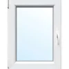 Kunststoff-Fenster 2-Fach Verglasung Weiß BxH 110 cm x 65 cm Anschlag Links