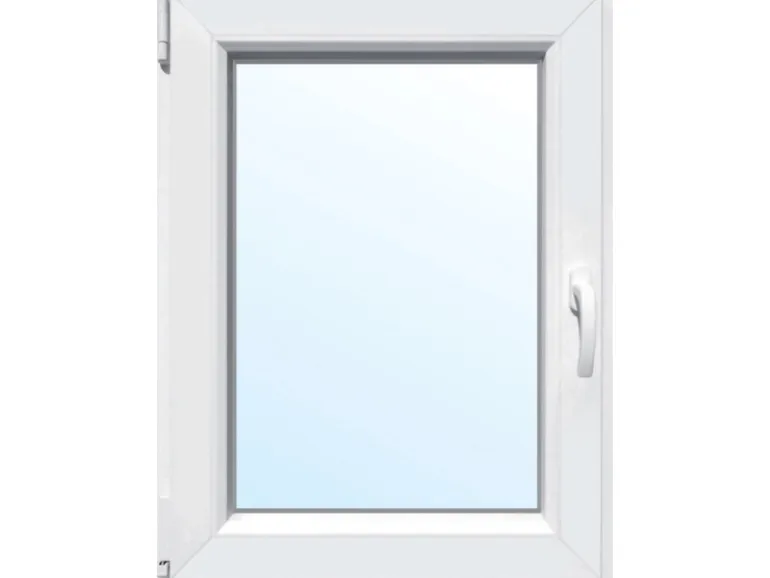 Kunststoff-Fenster 2-Fach Verglasung Weiß BxH 110 cm x 65 cm Anschlag Links