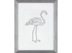 Kunststoffrahmen 30 cm x 40 cm Silber Metallic Look