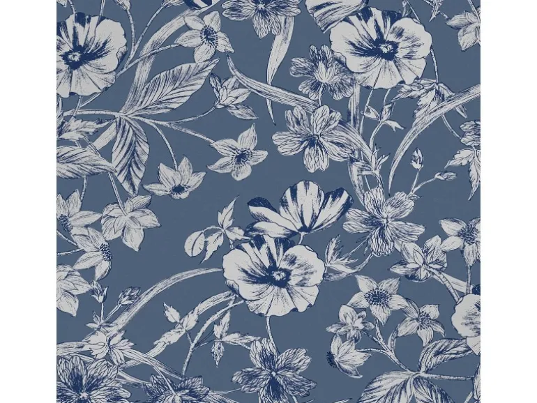 Laura Ashley Vliestapete Summerhill Midnight Blue Blau FSC®
