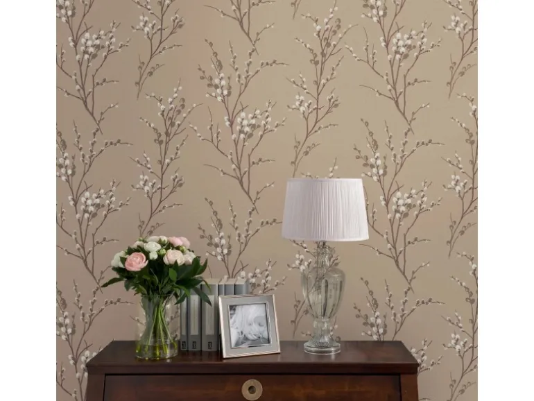 Laura Ashley Vliestapete Pussy Willow Natural 10,05 x 0,52 m