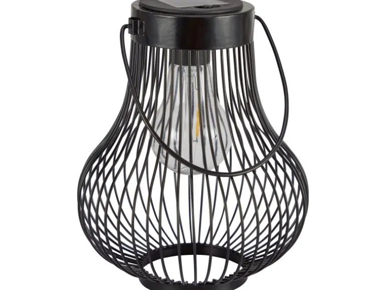 LED Solar-Laterne Schwarz