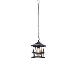 LED Solarpendelleuchte Melfi Schwarz Ø 15 cm x 20,5 cm