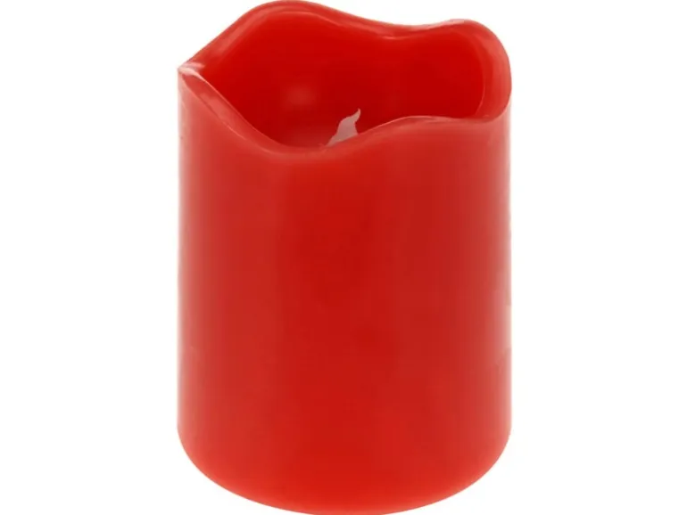 LED-Kerze Ø 7 cm x 9 cm Rot