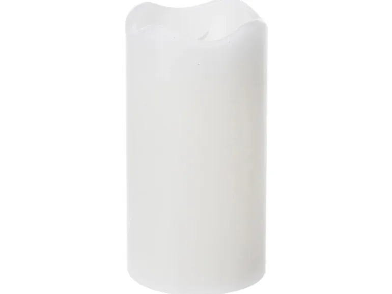 LED-Kerze Ø 7 cm x 13 cm Weiß