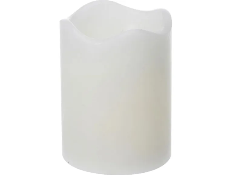 LED-Kerze Ø 7 cm x 9 cm Weiß