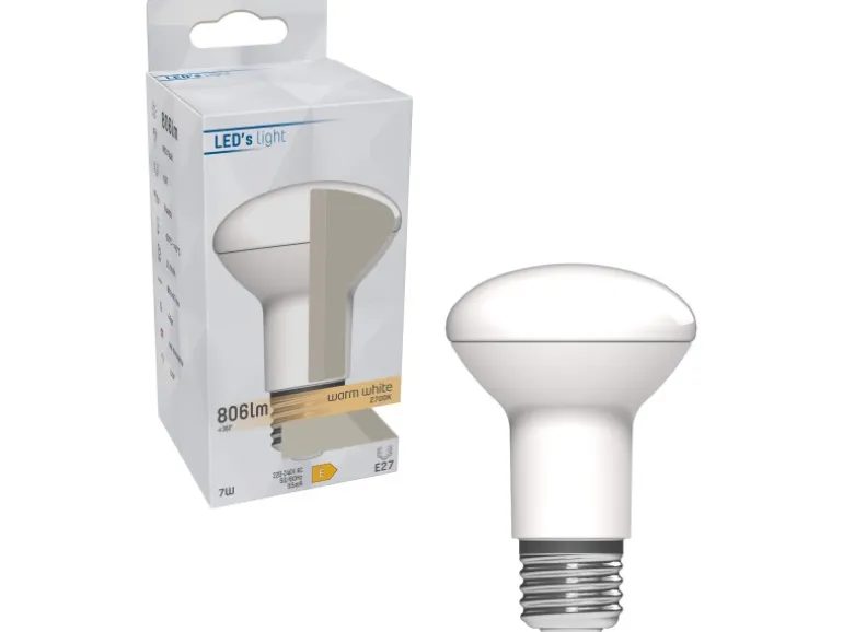 LED-Leuchtmittel E27 Pilzkopf R63 7 W 806 lm Ø 6,3 cm x 9,7 cm