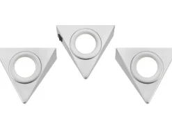 LED-Unterbauleuchte Dreieck 3er-Set Silber 3 W EEK: G