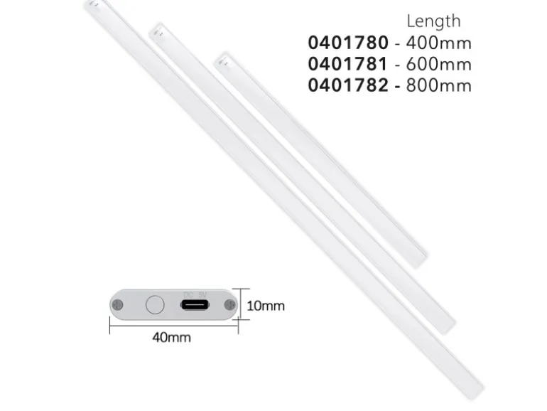 LED-Unterbauleuchte Wellensensor 320 lm 3000-6000 K CCT 80 cm Silber