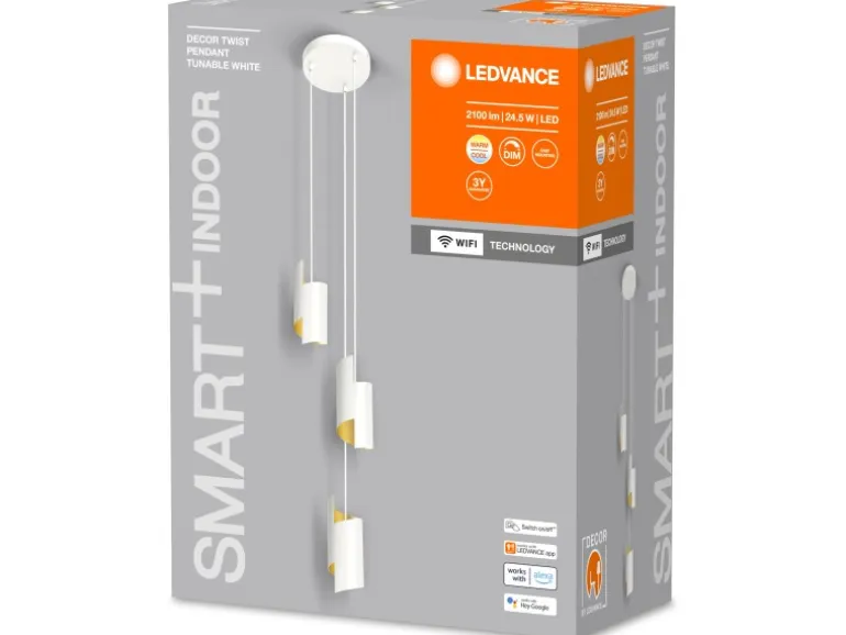 Ledvance Smart+ WiFi Pendelleuchte Decor Twist Weiß 150 cm