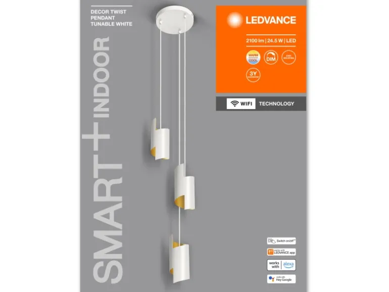 Ledvance Smart+ WiFi Pendelleuchte Decor Twist Weiß 150 cm