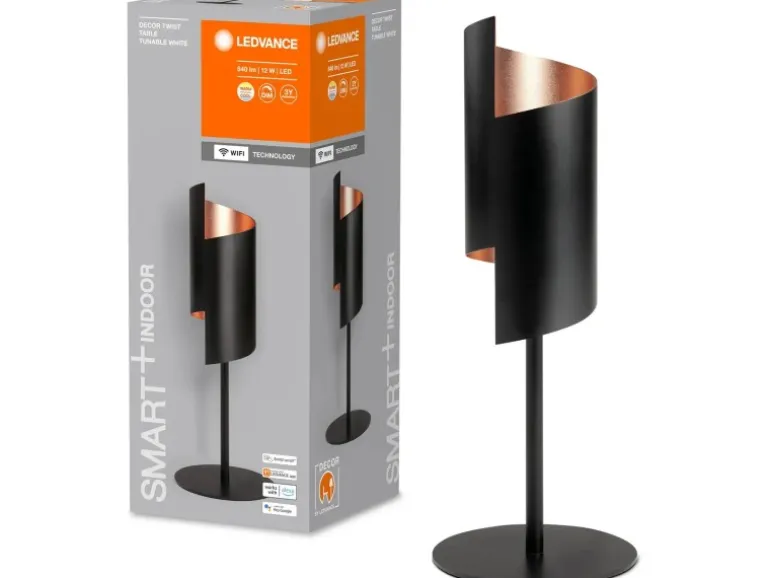 Ledvance Smart+ WiFi Tischlampe Decor Twist Tisch Schwarz 39,2 cm