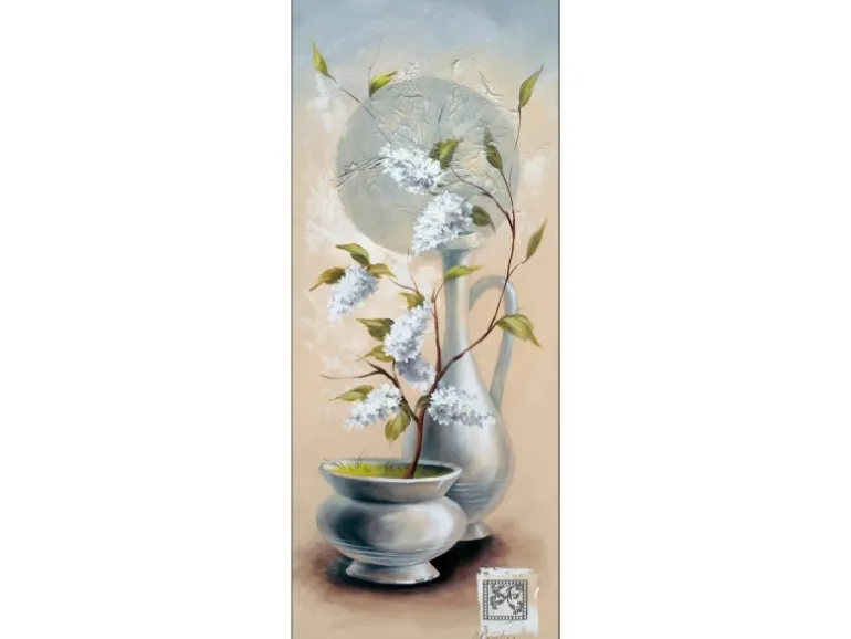 Leinwandbild Blaue Vasen IV 27 cm x 77 cm