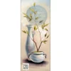 Leinwandbild Blaue Vasen III 27 cm x 77 cm