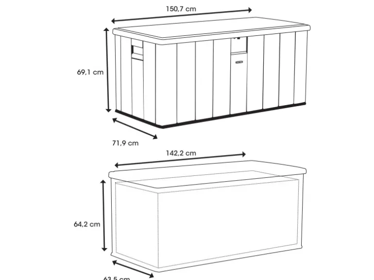 Lifetime Gartenbox 151 cm x 72 cm x 69 cm Sand