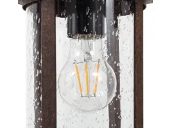 Lindby Außenleuchte Laterne Zayn 10036409 Retro Vintage Antik in Braun aus Aluminium 1-flammig E27