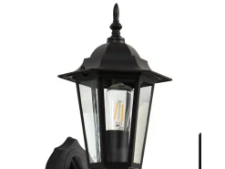Lindby LED Solarleuchte Außen Laterne Sayata 10020118 Spritzwassergeschützt Modern in Schwarz aus Aluminium 1-flammig