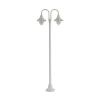 Lindby Mastleuchte Außen Laterne Madea 10034012 Spritzwassergeschützt Modern in Weiß aus Aluminium 2-flammig E27