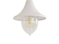 Lindby Mastleuchte Außen Laterne Madea 10034012 Spritzwassergeschützt Modern in Weiß aus Aluminium 2-flammig E27