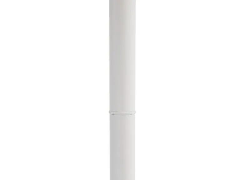 Lindby Mastleuchte Außen Laterne Madea 10034012 Spritzwassergeschützt Modern in Weiß aus Aluminium 2-flammig E27