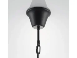 Lindby Pendelleuchte Laterne Rozalie 9624814 Retro Vintage Antik in Schwarz aus Metall 1-flammig E27 Flurleuchte