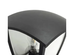 Lindby Wandleuchte Außen Laterne Isidoro 10025889 Spritzwassergeschützt Modern in Schwarz 1-flammig E27