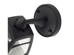 Lindby Wandleuchte Außen Laterne Isidoro 10025889 Spritzwassergeschützt Modern in Schwarz 1-flammig E27