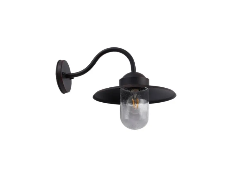 Lindby Wandleuchte Außen Laterne Bilma 10025911 Spritzwassergeschützt Modern in Braun aus Aluminium 1-flammig E27