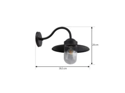 Lindby Wandleuchte Außen Laterne Bilma 10025911 Spritzwassergeschützt Modern in Braun aus Aluminium 1-flammig E27