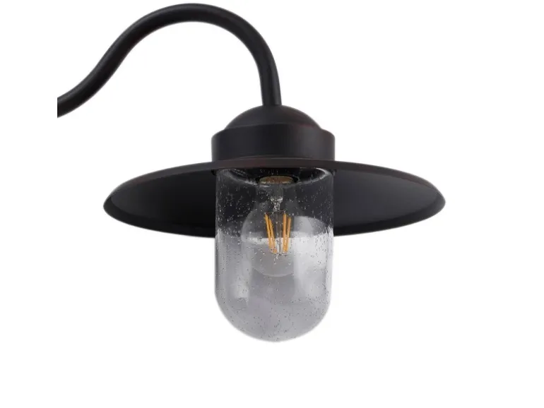 Lindby Wandleuchte Außen Laterne Bilma 10025911 Spritzwassergeschützt Modern in Braun aus Aluminium 1-flammig E27