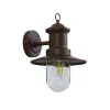 Lindby Wandleuchte Außen Laterne Eloretta 10025908 Spritzwassergeschützt Landhaus Vintage Rustikal in Braun aus Metall 1-flammig E27