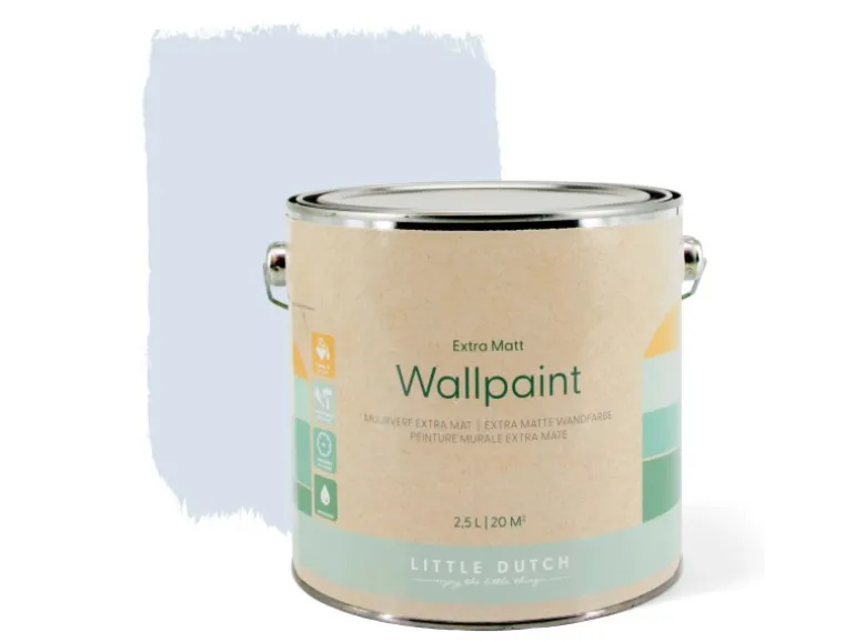Little Dutch Wandfarbe Light Blue Blau Extra Matt 2,5 l