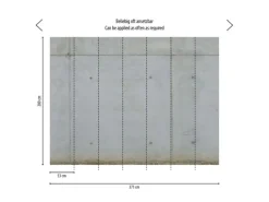 Livingwalls Fototapete Beton-Optik Grau und Beige 371 x 280 cm AS-392251