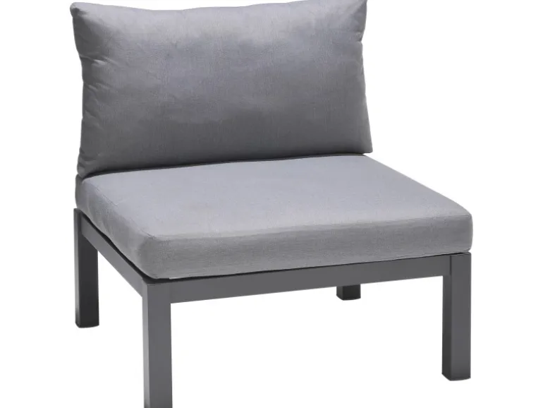 Lounge-Sessel Bonlee aus Aluminium Grau