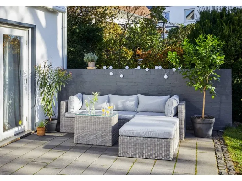 Lounge-Sessel Olea aus Polyrattan Sand