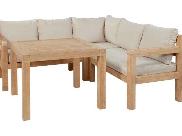 Lounge-Set mit Esstisch Morenci 4-teilig aus Akazienholz FSC®