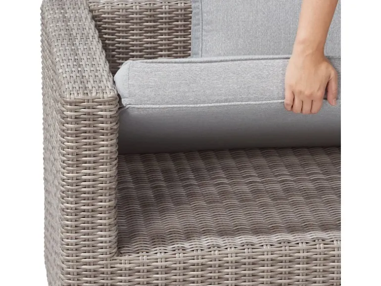 Lounge-Set Olea 5-teilig aus Polyrattan Sand