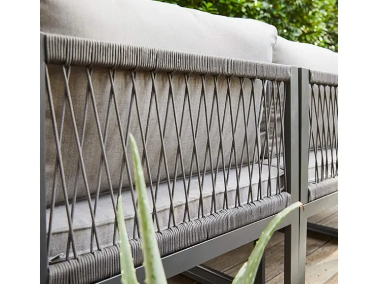 Lounge-Set Willa 4-teilig aus Aluminium Anthrazit