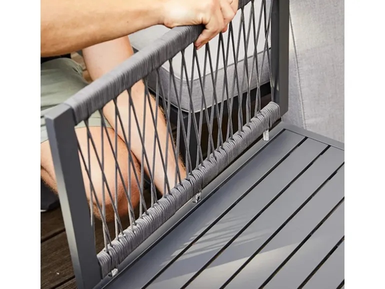Lounge-Set Willa 4-teilig aus Aluminium Anthrazit