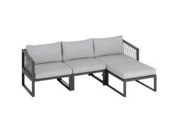 Lounge-Set Willa 4-teilig aus Aluminium Anthrazit