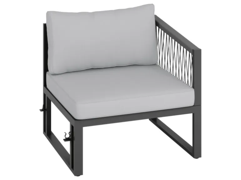 Lounge-Set Willa 4-teilig aus Aluminium Anthrazit