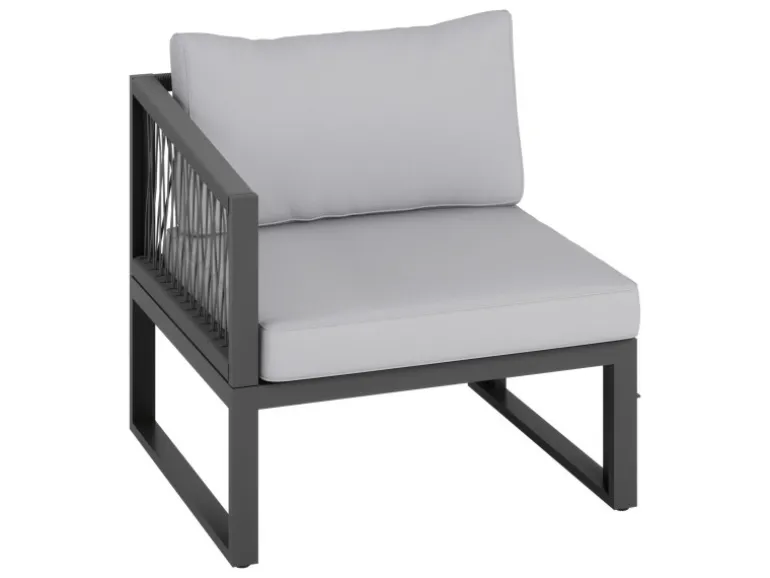 Lounge-Set Willa 4-teilig aus Aluminium Anthrazit