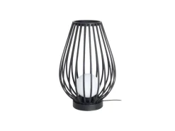 Lucande Laterne Marrin 10025952 Spritzwassergeschützt Modern in Schwarz aus Metall 1-flammig E27