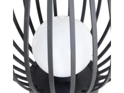 Lucande Laterne Marrin 10025952 Spritzwassergeschützt Modern in Schwarz aus Metall 1-flammig E27