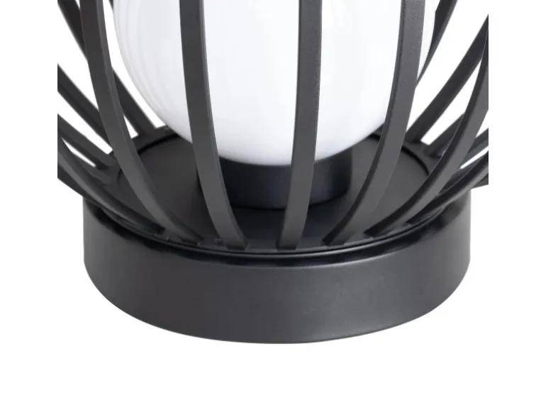 Lucande Laterne Marrin 10025952 Spritzwassergeschützt Modern in Schwarz aus Metall 1-flammig E27