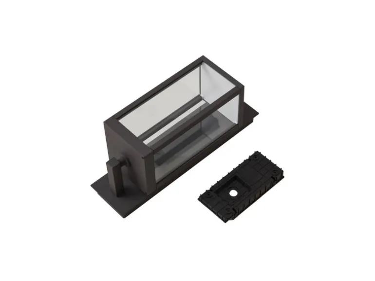 Lucande LED Wandleuchte Außen Laterne Ferdinand 9619149 Spritzwassergeschützt Modern in Alu aus Aluminium 1-flammig