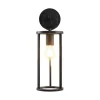 Lucande Wandleuchte Außen Laterne Emmeline 9616162 Spritzwassergeschützt Modern in Schwarz aus Aluminium 1-flammig E27